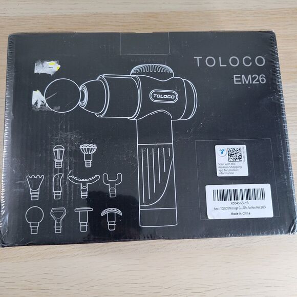 Toloco EM26 Black Portable Deep Tissue Handheld Percussion Massage Gun Case - Picture 3 of 3